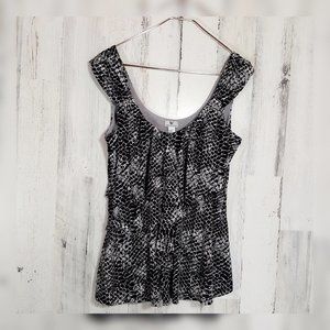 WORTHINGTON sleeveless animal print top